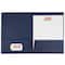 JAM Paper 2-Pocket Textured Linen Business Folders, 100ct.